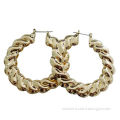 New Design Gold-plated Fashion Hoop Earrings for Women, HypoallergenicNew